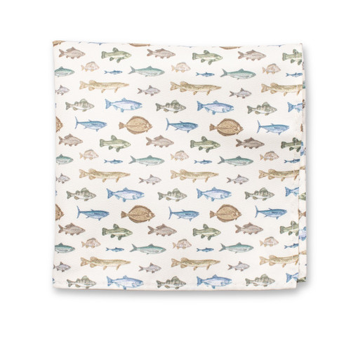 Einstecktuch mit Fischmuster (1)