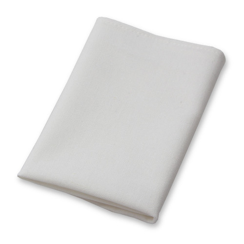 Weiße Leinen Einstecktuch (2)