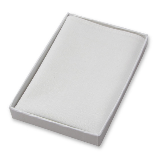 Weiße Leinen Einstecktuch (1)