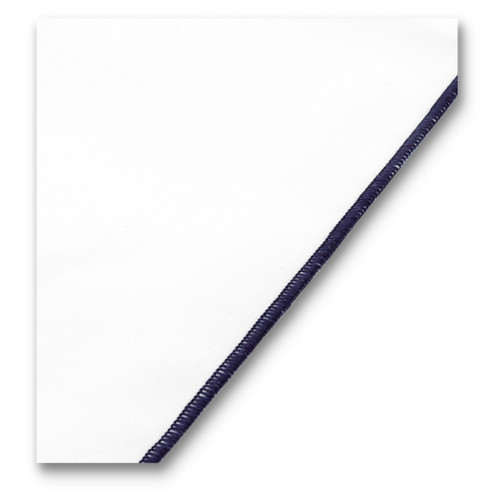 Weißes Einstecktuch - Dunkelblaues Detail (2)