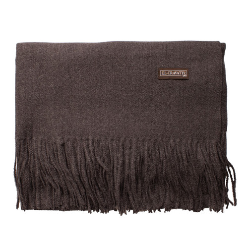 Dunkelgraue Melange Winterschal (1)