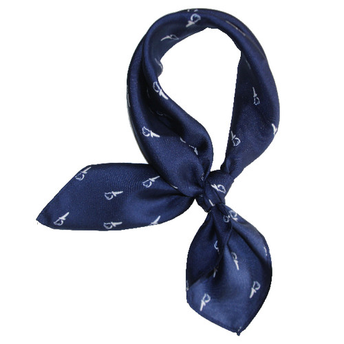 Dunkelblauer Seidenschal - Freiheit (2)