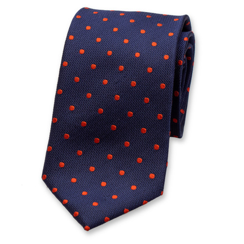 Krawatte Polka Dot Dunkelblau (1)