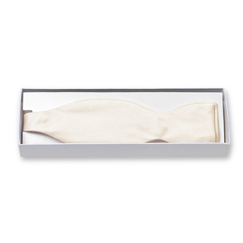 Creme weiße Fliege zum Selberbinden (2)