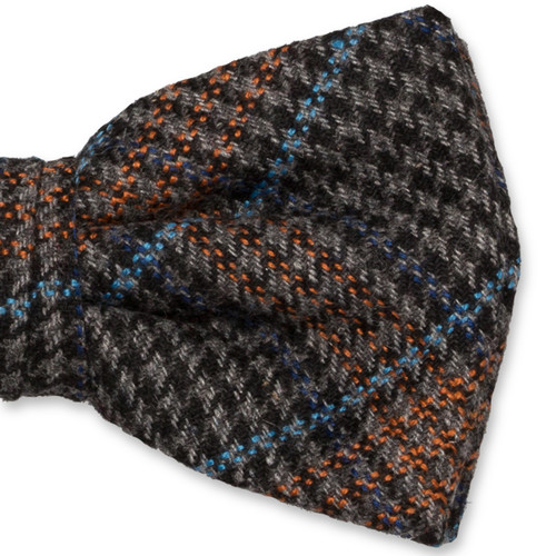 Karierte Wollfliege schwarz/ orange  (2)