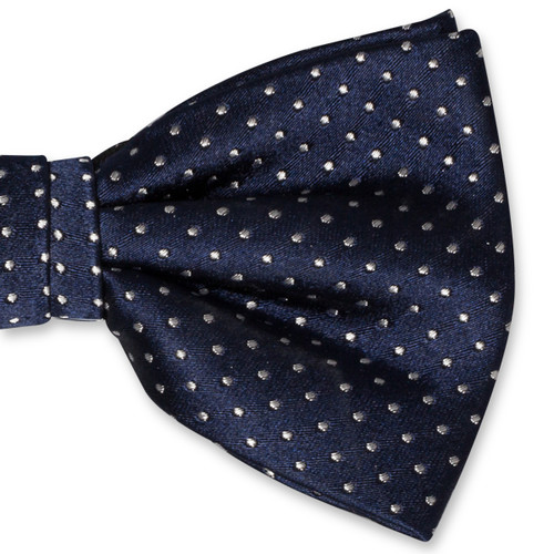 Dunkelblaue Herrenfliege mit Pünktchen (2)