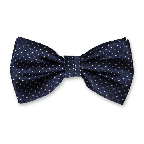 Dunkelblaue Herrenfliege mit Pünktchen (1)