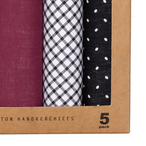 Herrentaschentücher - Rot - Schwarz (2)