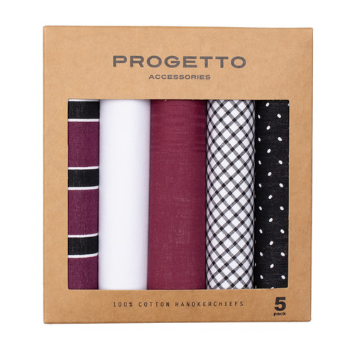 Herrentaschentücher - Rot - Schwarz (1)