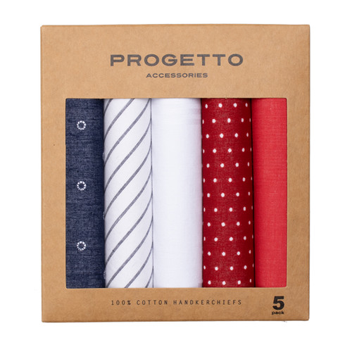 Herrentaschentücher - Dunkelblaues Weiß (1)