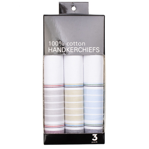 Herrentaschentücher - Streifen Weißes  (1)