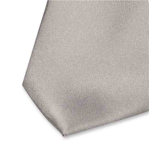 Schmale Satinkrawatte Hellgrau (2)