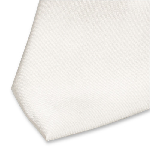 Schmale Satinkrawatte off-white (2)