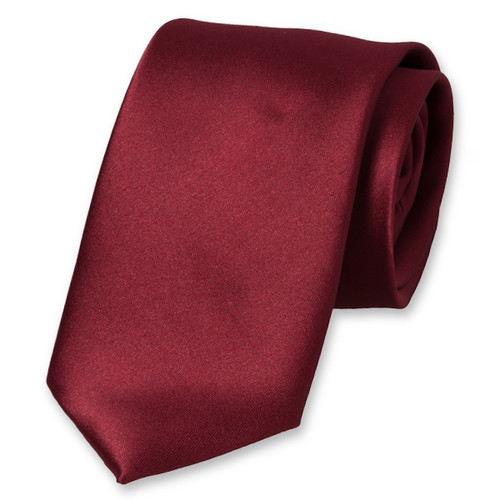 Satinkrawatte bordeaux Polyester (1)