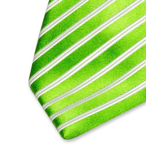 Apfelgrüne Streifenkrawatte (2)