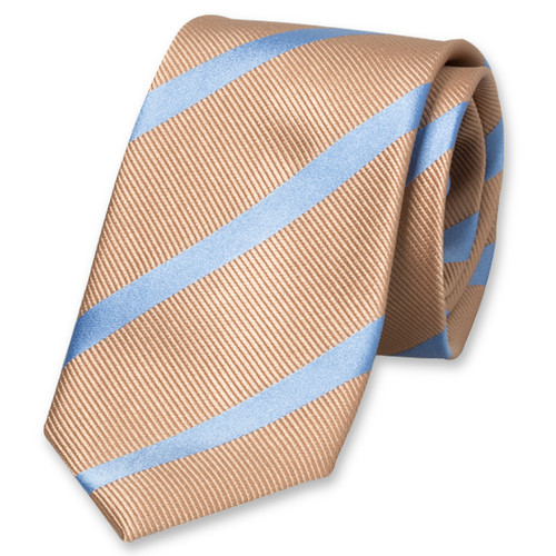 Business-Krawatte beige hellblau (1)