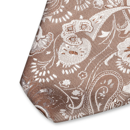 Paisley Krawatte beige (2)