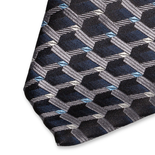 Krawatte Schwarz/ Blau (2)