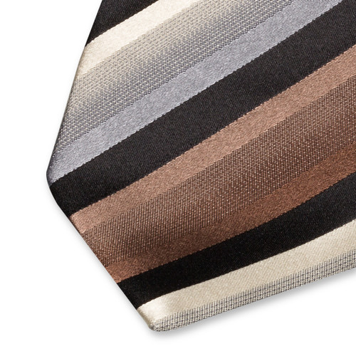 Business-Krawatte schwarz/braun/grau (2)