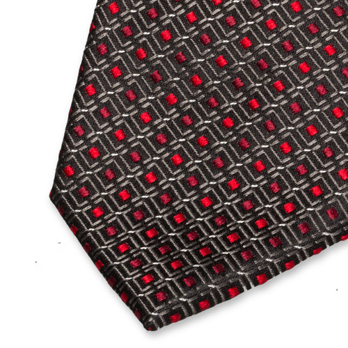Business Krawatte schwarz rot (2)