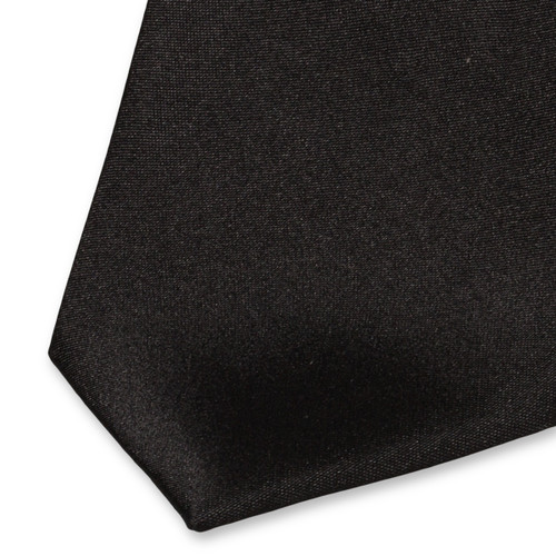 Schwarze Satin Krawatte (2)