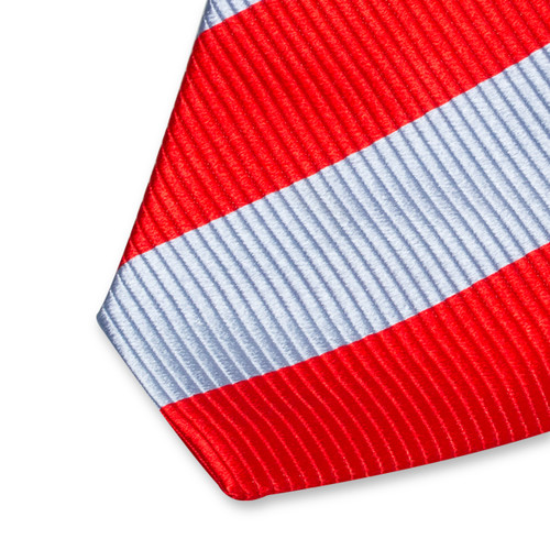 Krawatte Breite Streifen - rot blau (2)