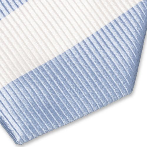 Krawatte Breite Streifen - blau weiß (2)