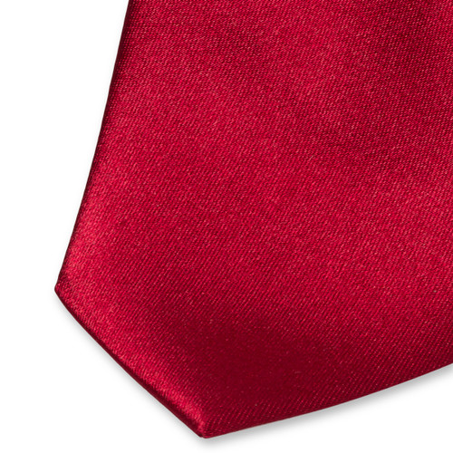 Dunkelrote Satin Krawatte (2)