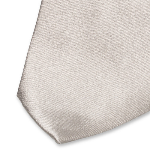 Silbergraue Satinkrawatte (2)