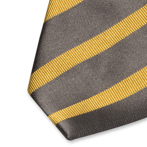 Graue Krawatte gelbe Streifen (2)