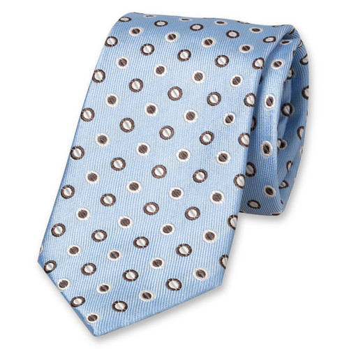 Hellblaue Krawatte mit Punkten (1)