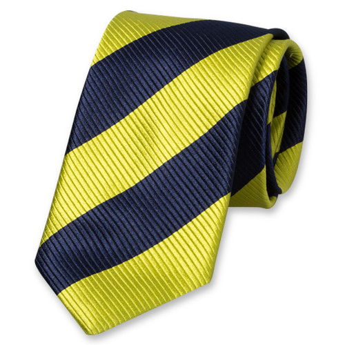 Krawatte Breite Streifen - limettengrün dunkelblau (1)