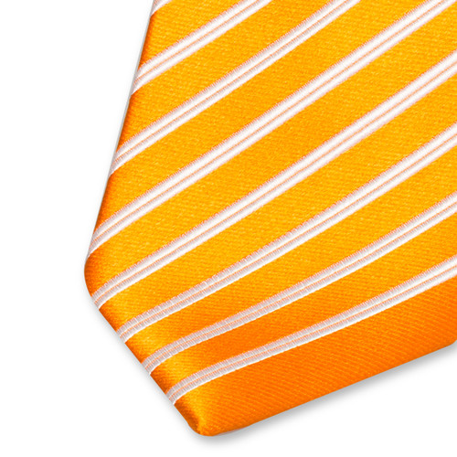 Orange Krawatte mit Streifendesign (2)