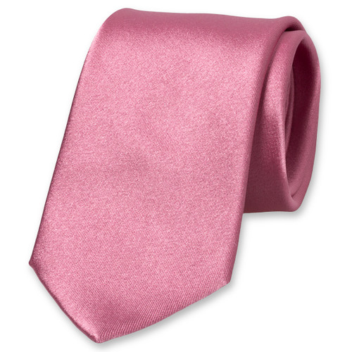 Altrosa Satin Krawatte (1)