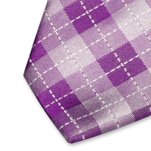 Karo Krawatte violett (2)