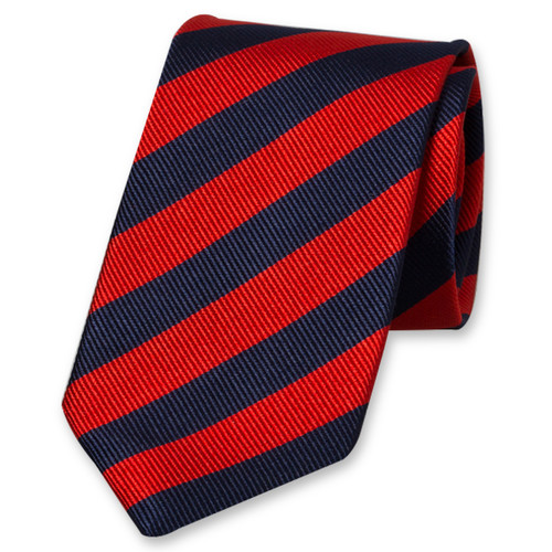 Streifenkrawatte rot/dunkelblau (1)