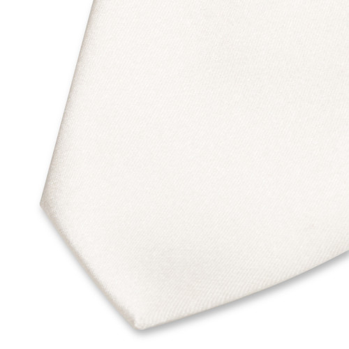 Weiße Satin Krawatte (2)