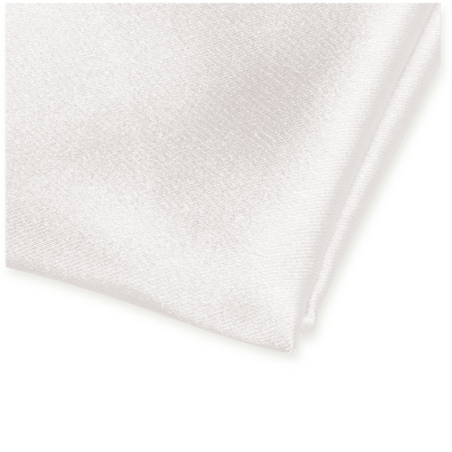 Weißes Satin Einstecktuch (2)