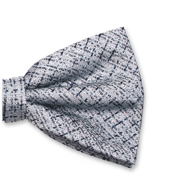 Blaue Bouclé-Fliege (2)