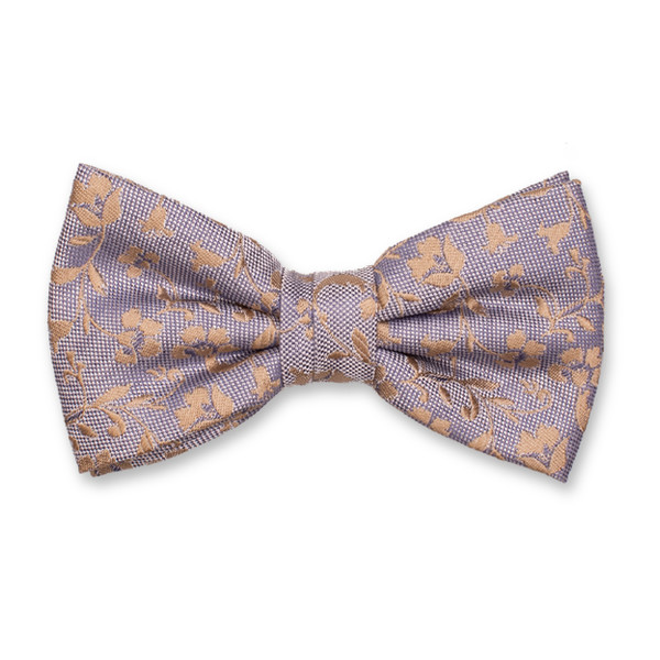 Hellblaue Luxusschleife - Beige Blumen (1)