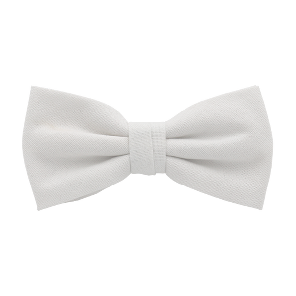 Weiße Herrenfliege Leinen (1)