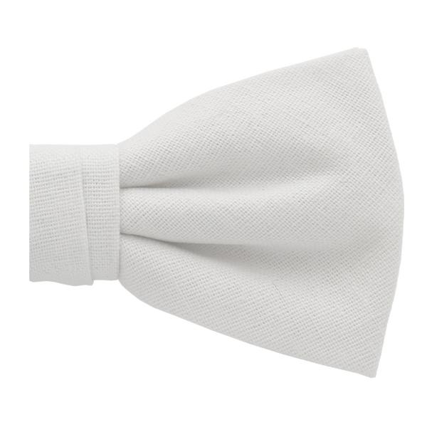 Weiße Herrenfliege Leinen (2)