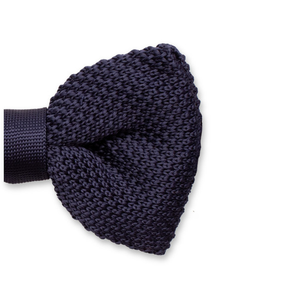 Gestrickte dunkelblaue Fliege (2)