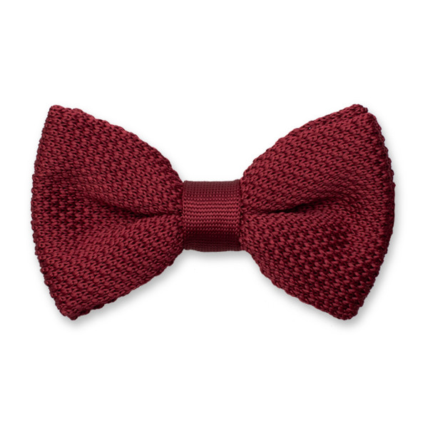 Gestrickte Fliege Bordeauxrot (1)