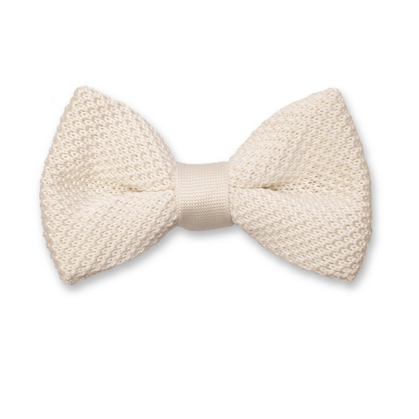 Gestrickte Fliege Elfenbein (1)