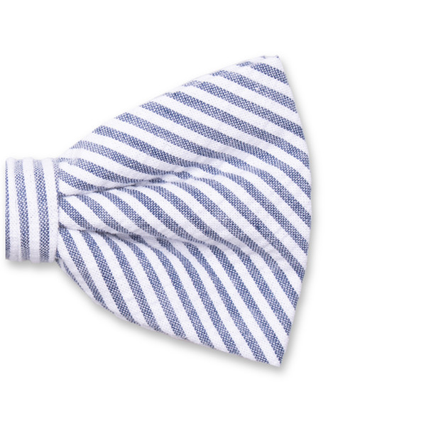 Seersucker Fliege - Dunkelblau (2)