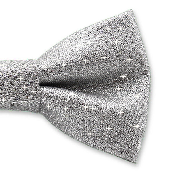 Silberner Glitzerstoff Kinderfliege (2)