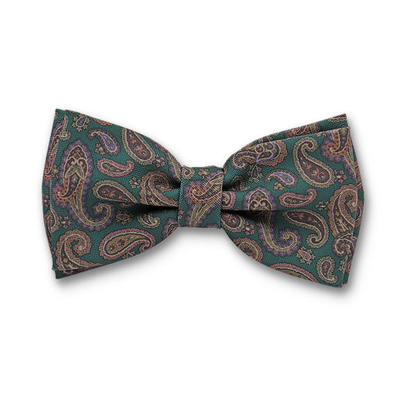 Dunkelgrüne Paisley-Fliege (1)