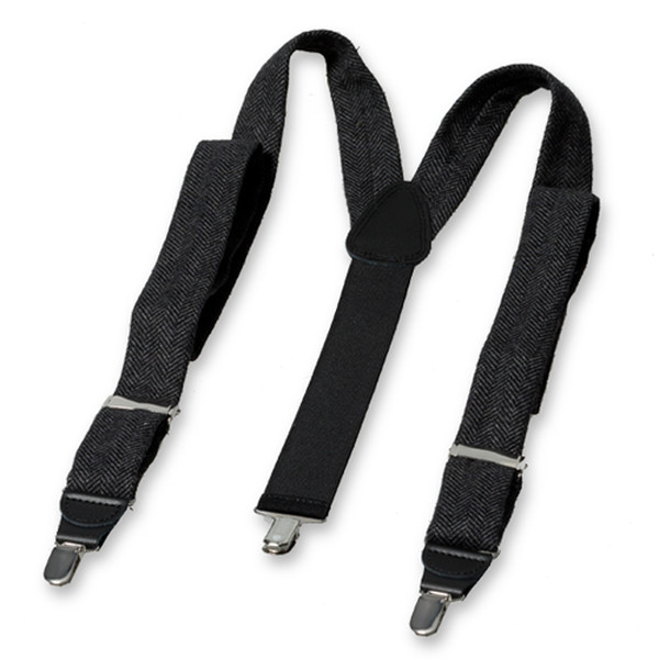 Grau - Schwarze Hosenträger Woll (2)