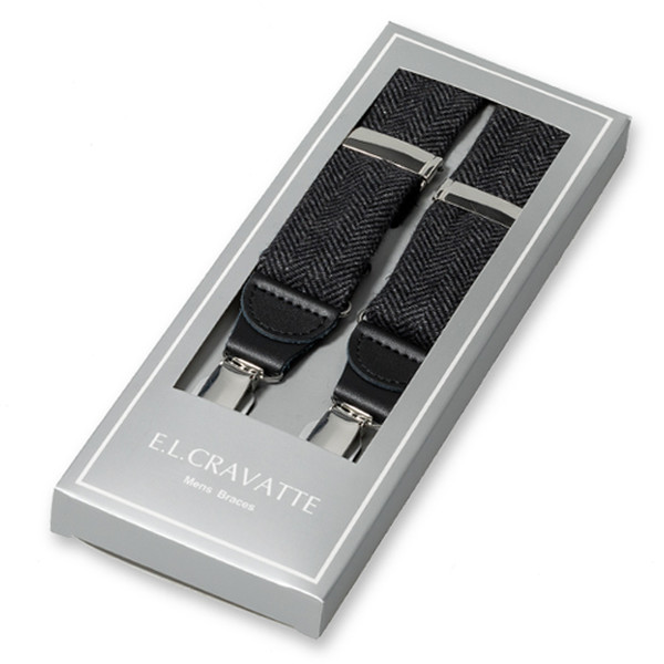 Grau - Schwarze Hosenträger Woll (1)